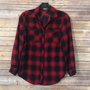 Buffalo plaid lightweight flannel Love Notes.